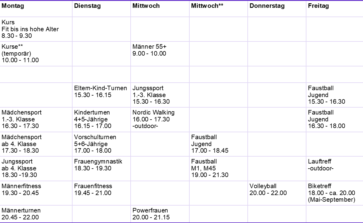 Sportangebot 05/2023